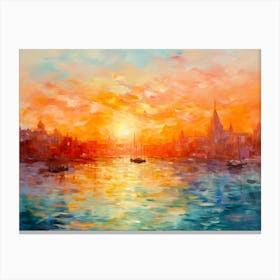 Monet Modern Urban Sunlight Canvas Print
