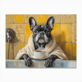 Leisure Frenchie Morning 6 Canvas Print