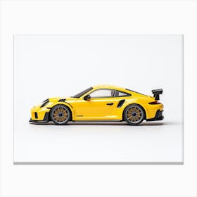 Toy Car Porsche 911 Gt3 Rs Yellow Canvas Print