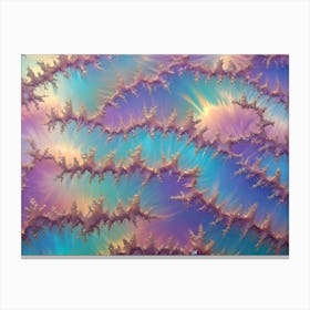 An Abstract Image Of A Colorful, Fractal Pattern With A Sense Of Depth And Texture Canvas Print