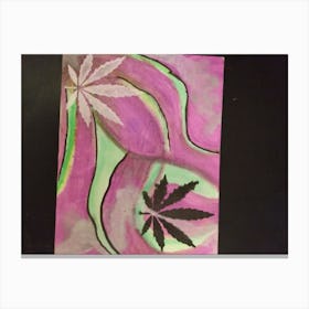 Marijuana Leaf Painting Canvas Print