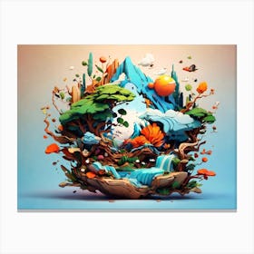 3d Digital Art Canvas Print