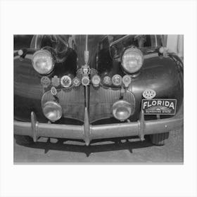 Insignias On Tourist S Car Seen In Silver City, New Mexico By Russell Lee Canvas Print