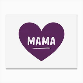 Mama purple heart Canvas Print