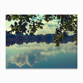 Reflection Of Trees In A Lake Canvas Print