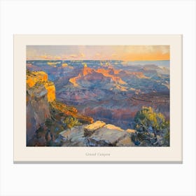 Western Sunset Landscapes Grand Canyon Arizona 1 Poster Canvas Print