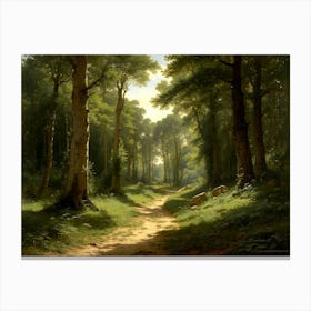 The Forest Of Fontainebleau 1834 Canvas Print