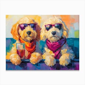 Classy Goldendoodles 4 Canvas Print