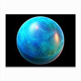 Blue Glass Sphere Canvas Print