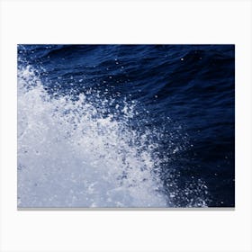 Water Splashes Sea White Deep Blue Waves italy italia italian photo photography art travel Canvas Print