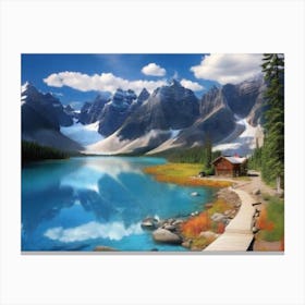 Cabin In The Mountains Canvas Print