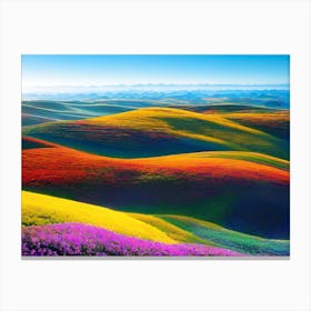 Colorful Fields Of Flowers 1 Canvas Print