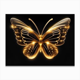 Golden Butterfly 88 Canvas Print