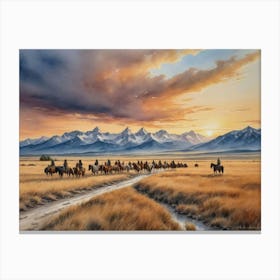 Grand Plains Wild Mountains Canvas Print