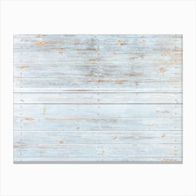 Blue Painted Wood Background Canvas Print