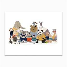 Friends In Jumpers Canvas Print