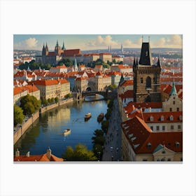 Prague Cityscape Canvas Print