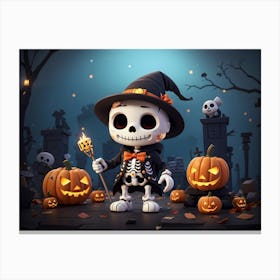 Halloween Skeleton 5 Canvas Print