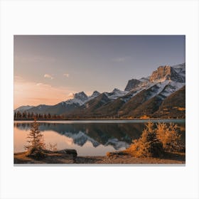 Sunset Over Lake Canvas Print