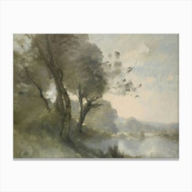 Riverside Scene Canvas Print