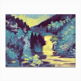 Golden Waterfall Canvas Print