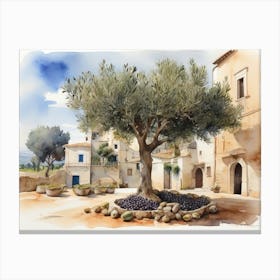 Puglia, Italy with olive trees 3 Canvas Print