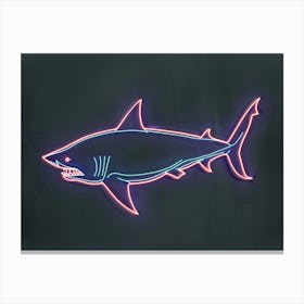 Neon Blue Common Thresher Shark 2 Canvas Print