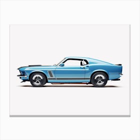 Toy Car 69 Mustang Boss 302 Blue Canvas Print