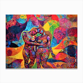 Abstract Togetherness - 'Love' Canvas Print