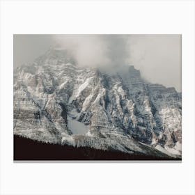 Snow Covered Cliffs Canvas Print