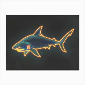 Neon Orange Carpet Shark 7 Canvas Print