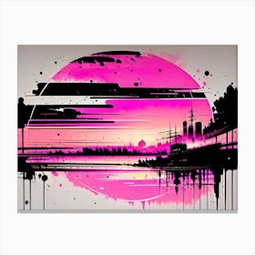 Pink Sunset 1 Canvas Print
