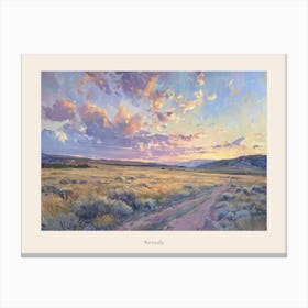 Western Sunset Landscapes Nevada 3 Poster Canvas Print