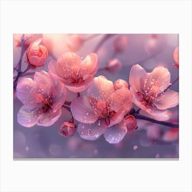 Cherry Blossoms Wallpaper Canvas Print