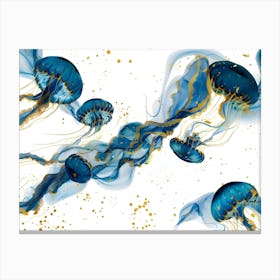 Blue Jellyfish Canvas Print