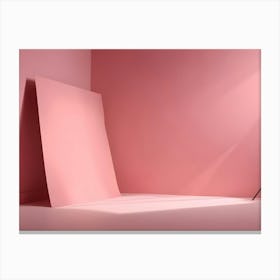 Photo Of A Pink Photo Studio Set Up With A Backdrop And A Light Canvas Print