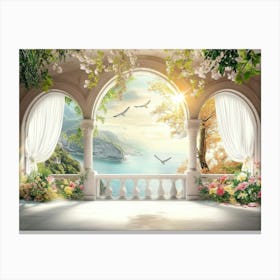 Arched Window Canvas Print