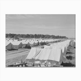 Tents At The Fsa (Farm Security Administration) Migratory Farm Labor Camp Mobile Unit, Athena, Oregon By Canvas Print