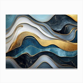 Abstract Fluid Modern Marble Canvas Print