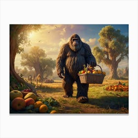 Ape In The Forest Canvas Print