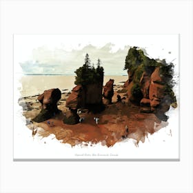 Hopewell Rocks, New Brunswick, Canada Canvas Print