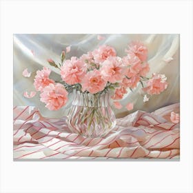 Pink Carnations 1 Canvas Print