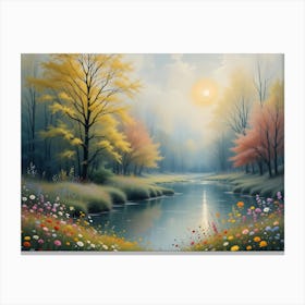 River In Autumn 1 Canvas Print