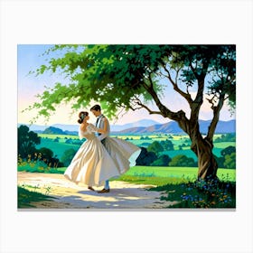 Wedding Under A Tree Canvas Print