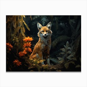 Gray Fox 1 Canvas Print