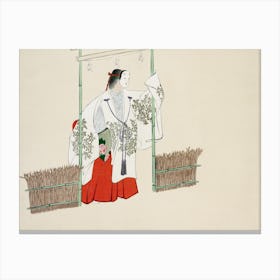 Masked Man From Momoyogusa –Flowers Of A Hundred Generations (1909), Kamisaka Sekka Canvas Print