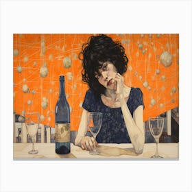 'The Woman At The Table' 1 Canvas Print