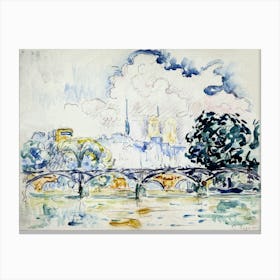 The Bridge Of Arts, Paul Signac 1 Canvas Print