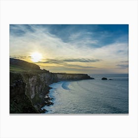 Sunset Over The Cliffs Canvas Print