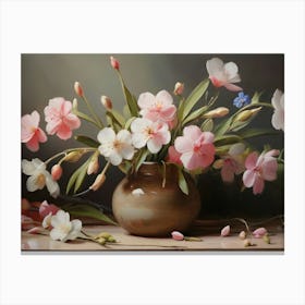 Spring Flowers Oil Painting 04 Canvas Print